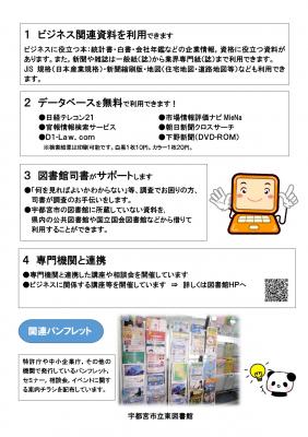 ビジネス支援コーナー紹介チラシ裏